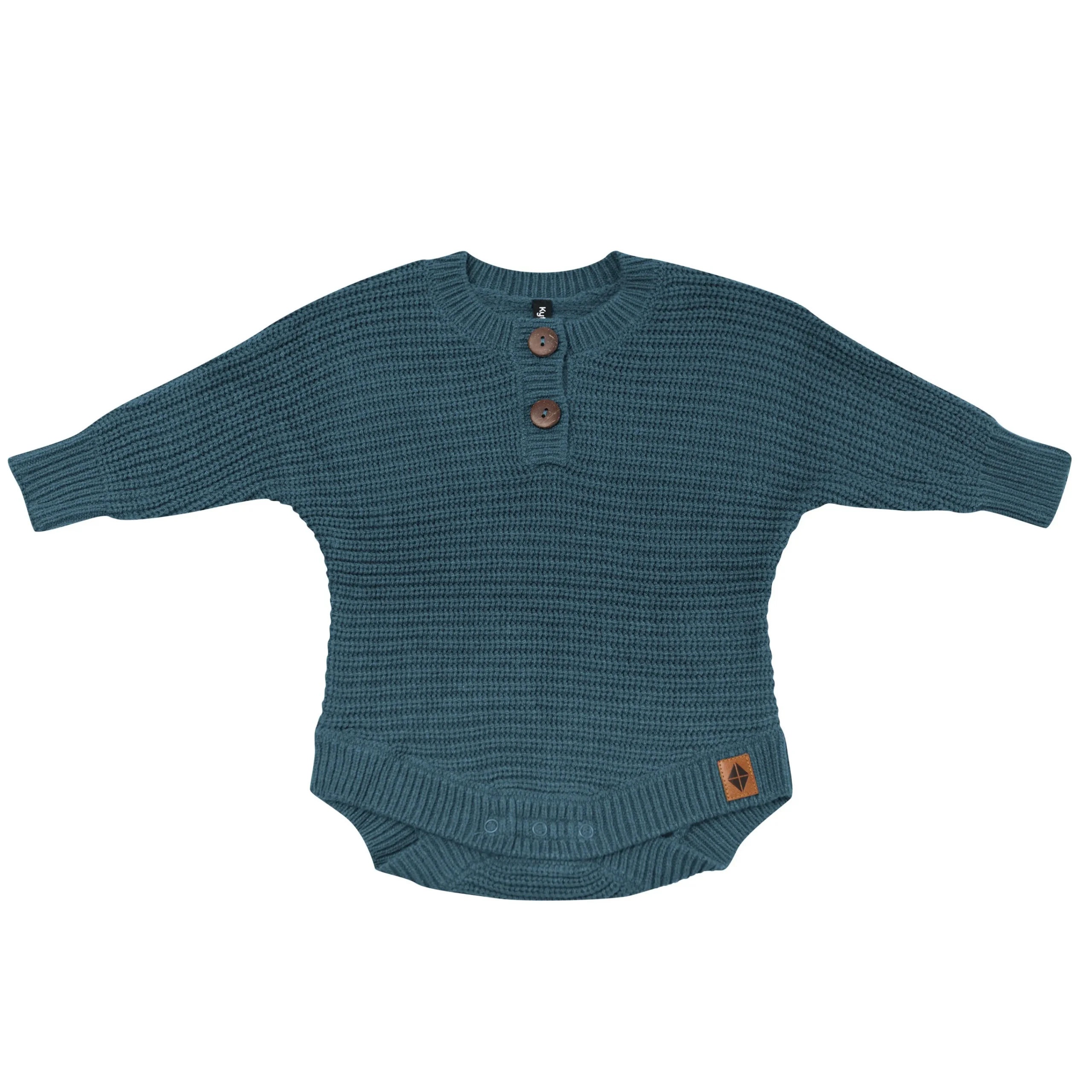 Kyte Baby Chunky Knit Romper in Atlantic New