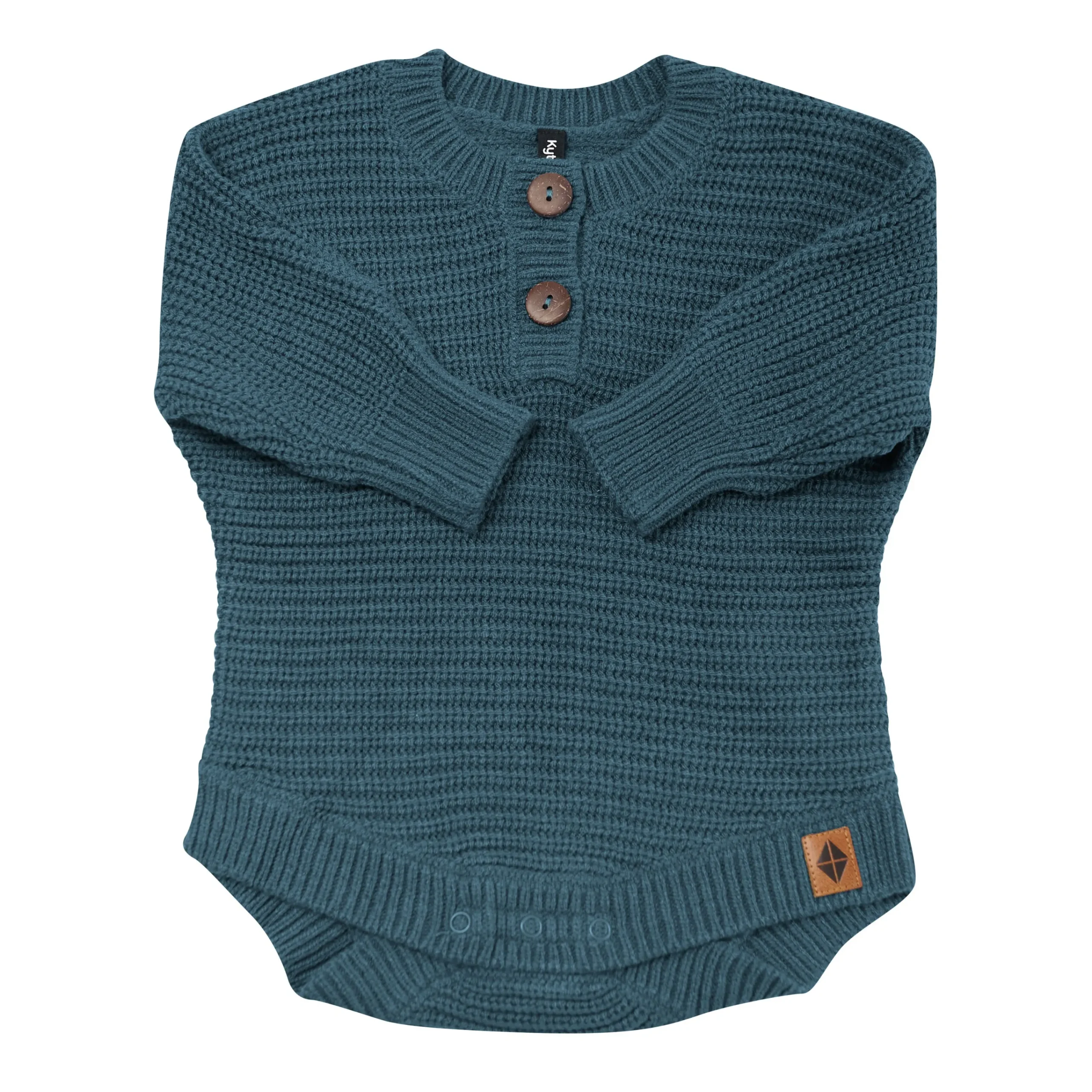 Kyte Baby Chunky Knit Romper in Atlantic New