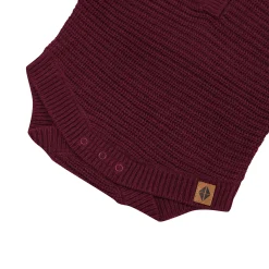 Kyte Baby Chunky Knit Romper in Burgundy Best