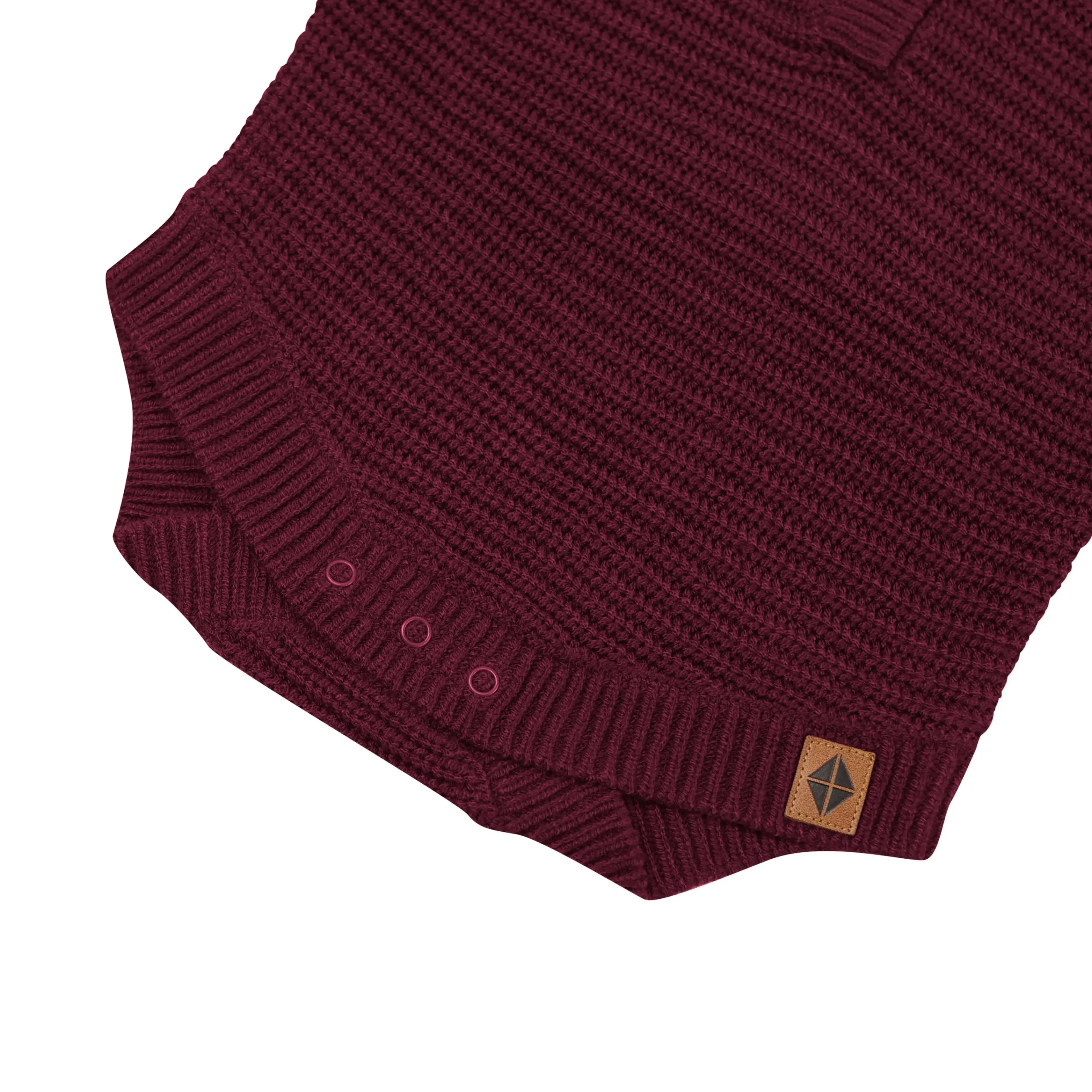 Kyte Baby Chunky Knit Romper in Burgundy Best