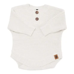 Kyte Baby Chunky Knit Romper in Oat
