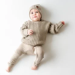 Kyte Baby Chunky Knit Sweater in Almond Sale
