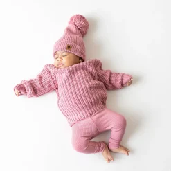 Kyte Baby Chunky Knit Sweater in Apple Blossom Discount