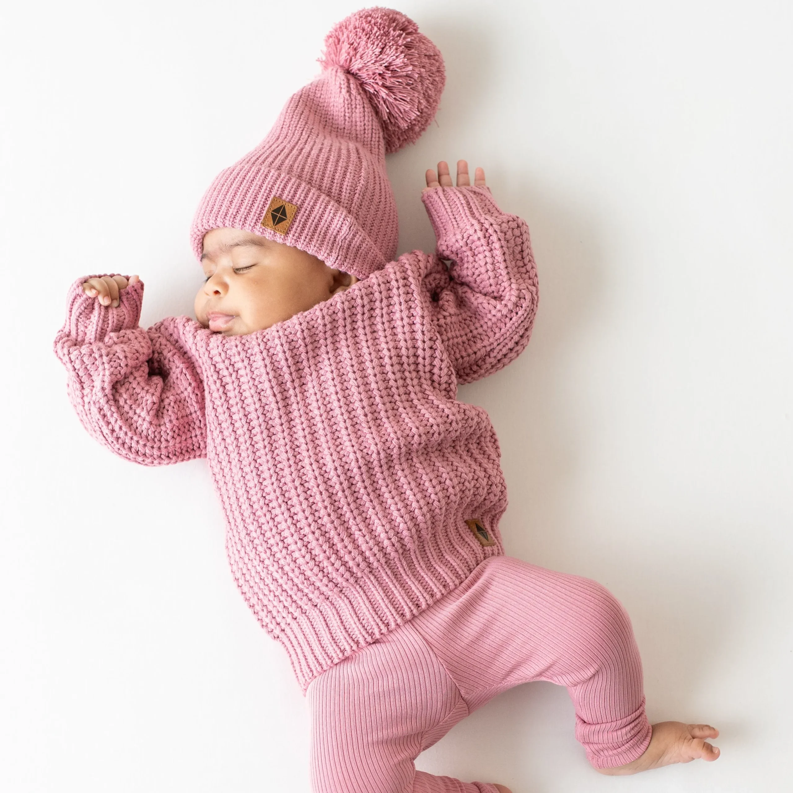 Kyte Baby Chunky Knit Sweater in Apple Blossom Discount