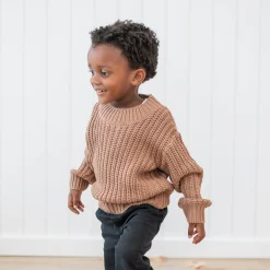 Kyte Baby Chunky Knit Sweater in Latte Outlet