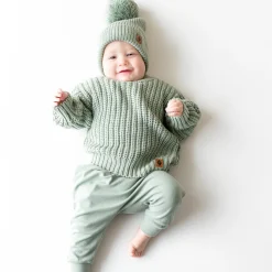 Kyte Baby Chunky Knit Sweater in Thyme
