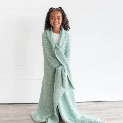 Kyte Baby Chunky Knit Toddler Blanket in Sage Online