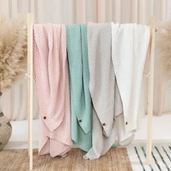 Kyte Baby Chunky Knit Toddler Blanket in Cloud Discount