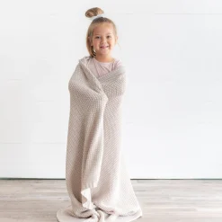 Kyte Baby Chunky Knit Toddler Blanket in Oat New