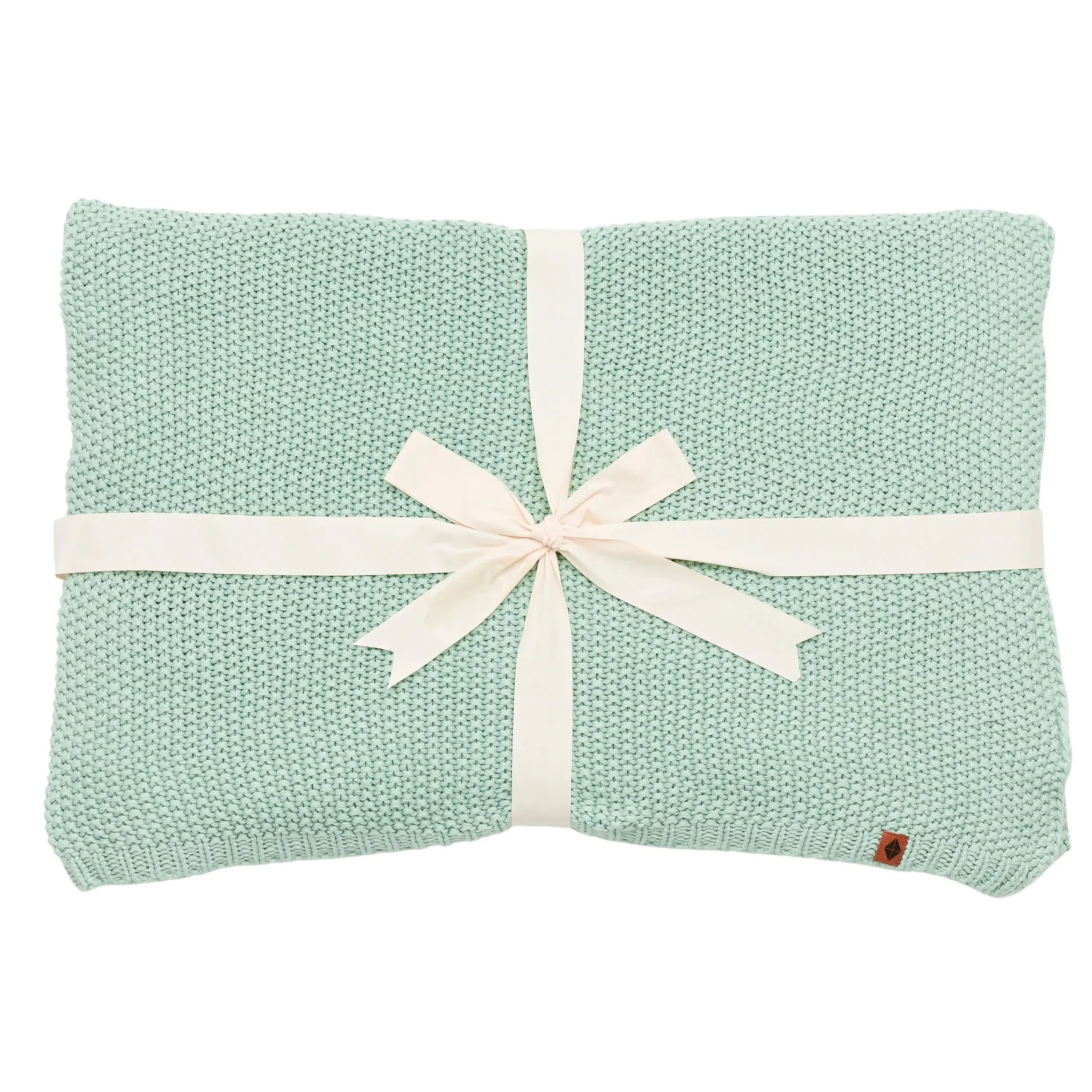 Kyte Baby Chunky Knit Youth Blanket in Sage Hot