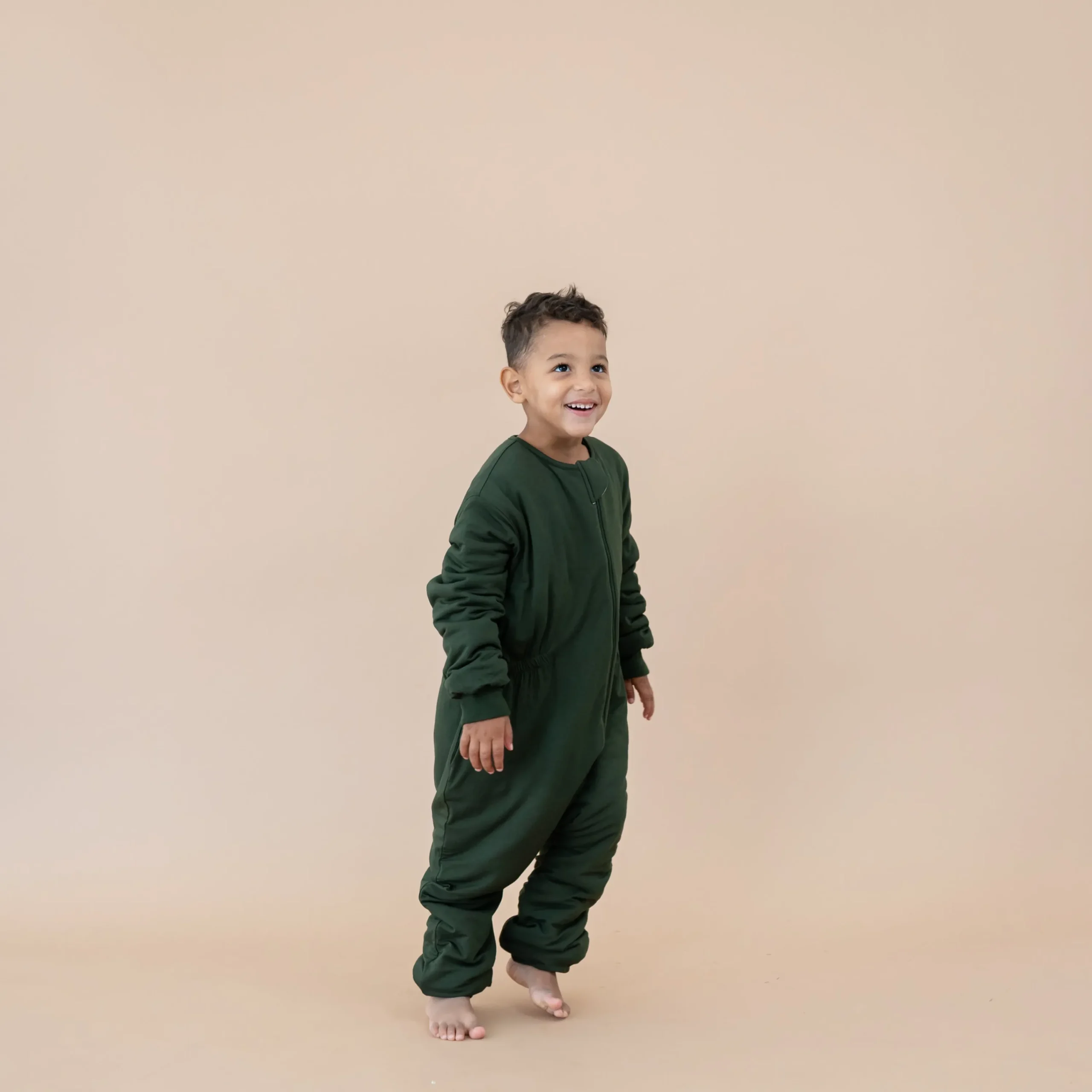 Kyte Baby Cozy Playsuit in Fir Best