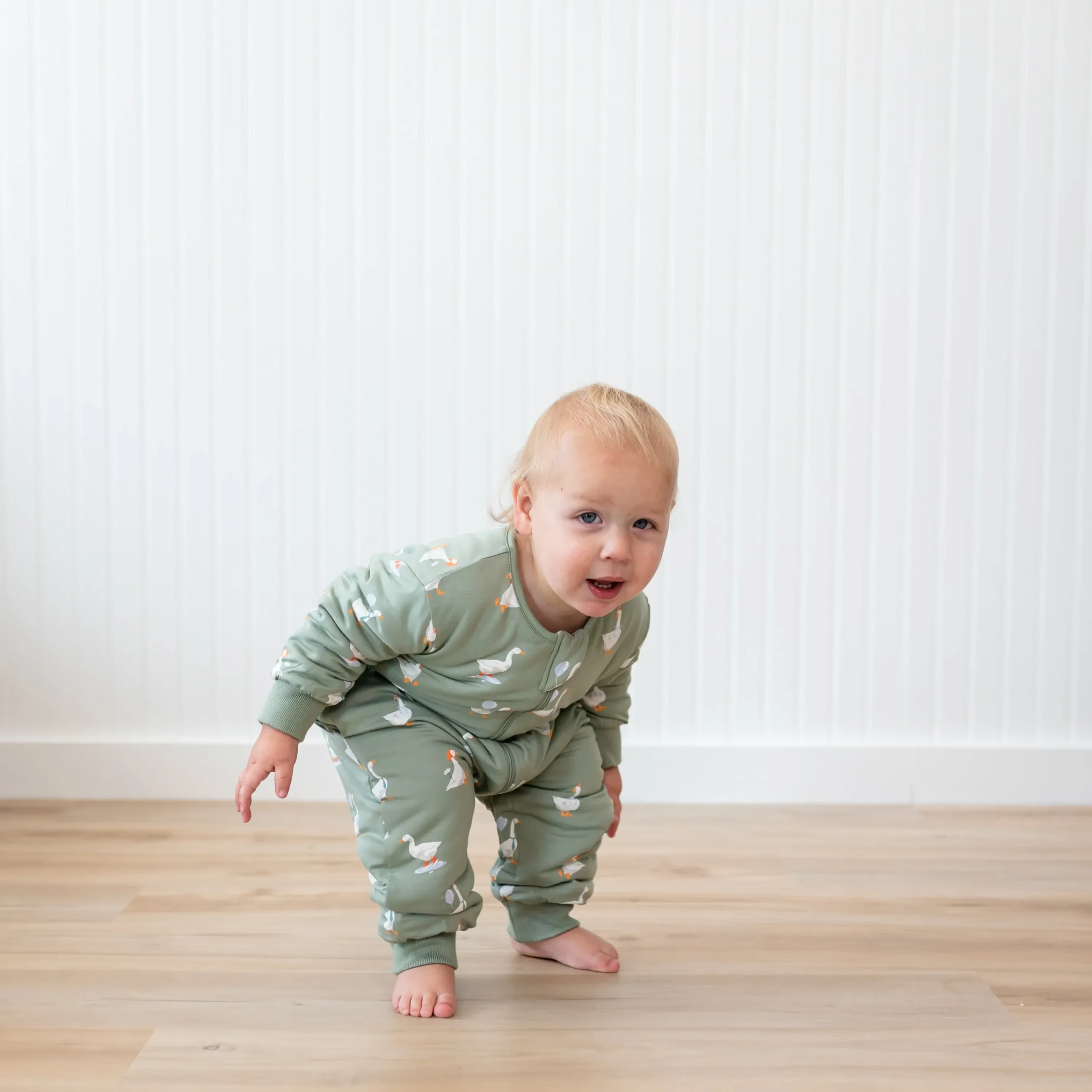 Kyte Baby Cozy Playsuit in Silly Goose Online