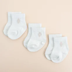 Kyte Baby Crew Socks Combo 3-Pack in Cloud