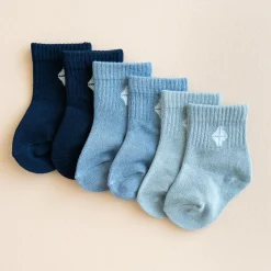 Kyte Baby Crew Socks Combo 3-Pack in Cool Cool: Fog/Slate/Navy Clearance