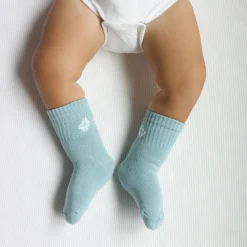 Kyte Baby Crew Socks Combo 3-Pack in Neutral Neutral: Oat/Storm/Sage Best