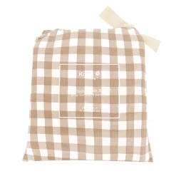 Kyte Baby Crib Sheet in Gingham Bisque Online