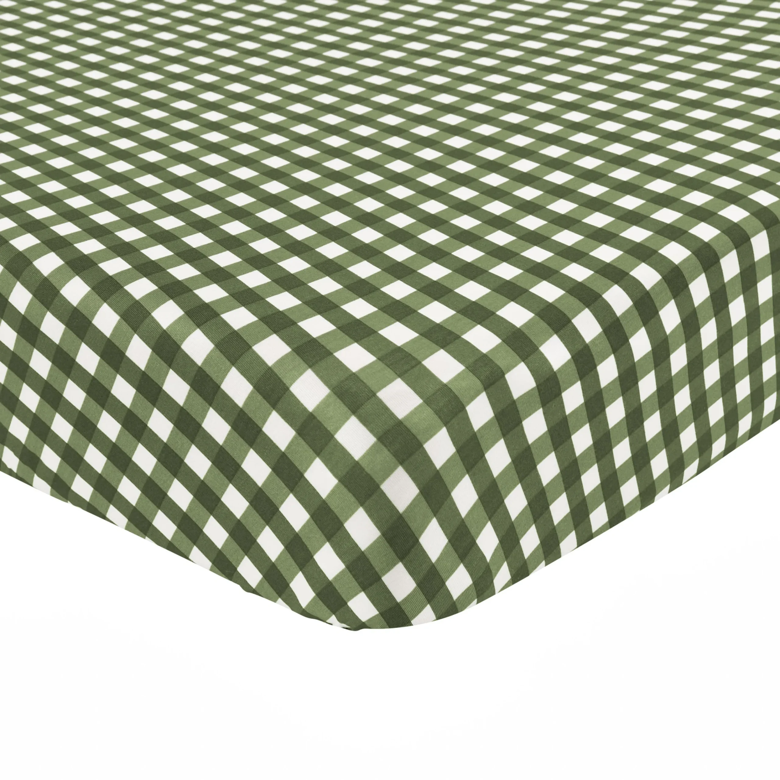 Kyte Baby Crib Sheet in Gingham Fir New