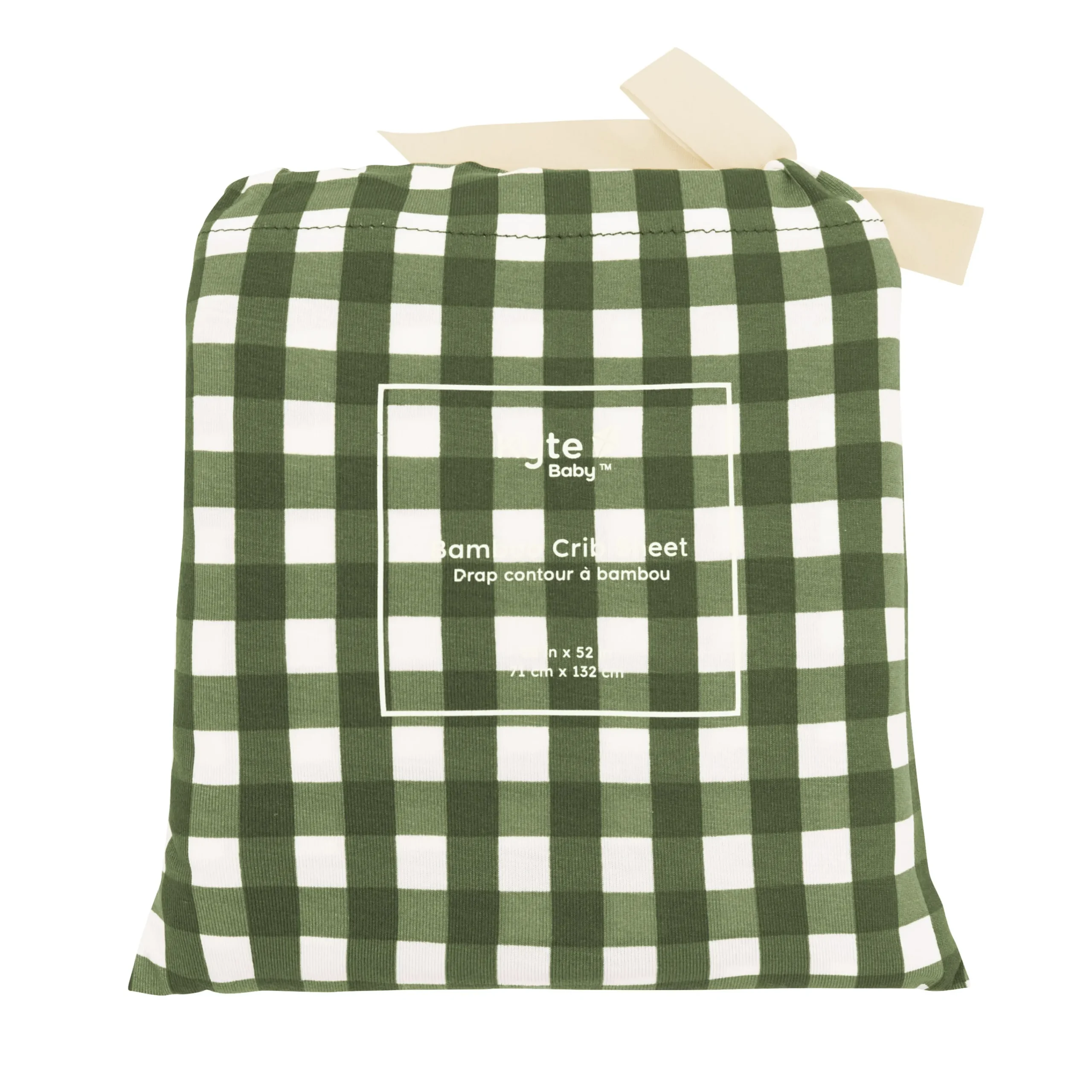 Kyte Baby Crib Sheet in Gingham Fir New