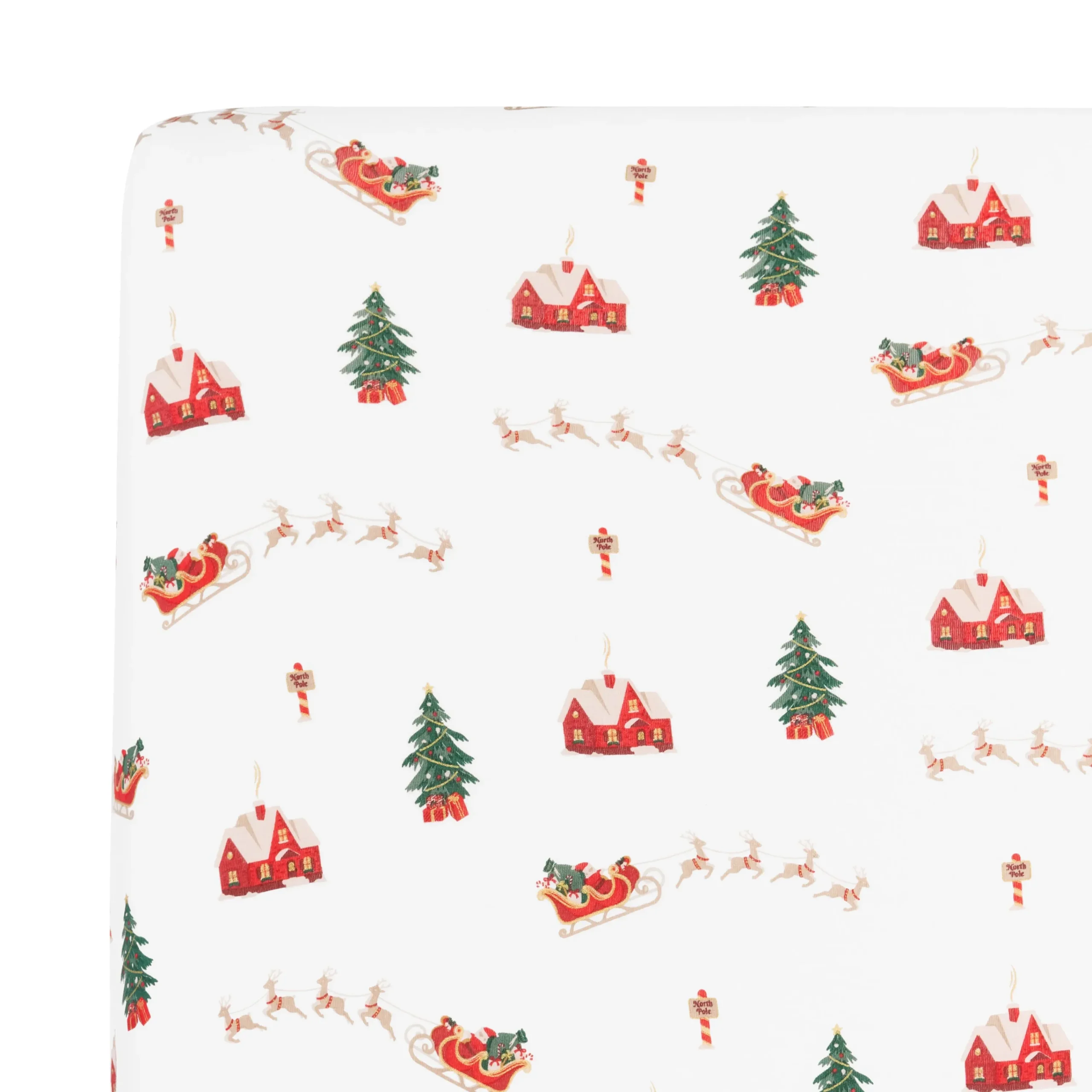Kyte Baby Crib Sheet in Santa Sleigh Discount