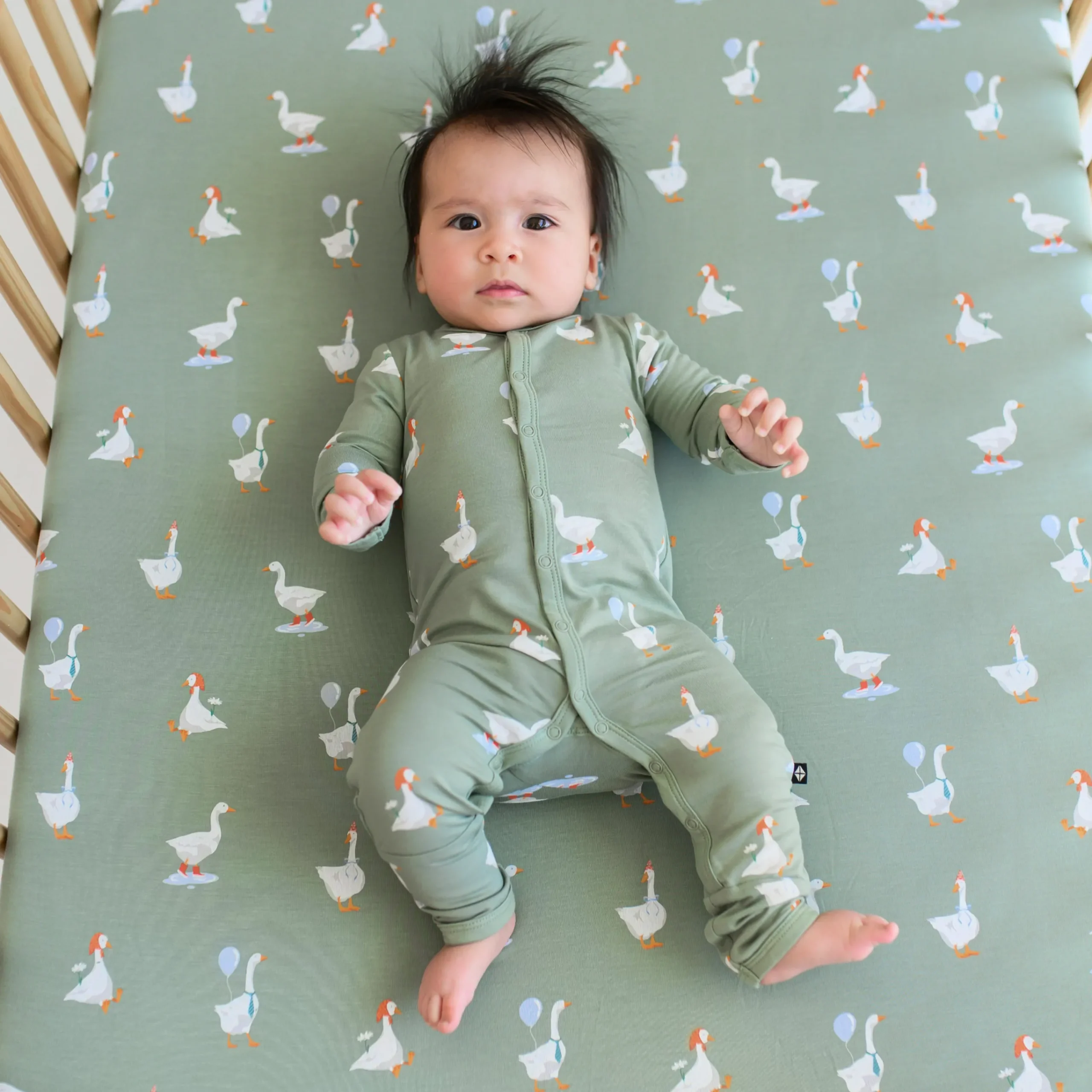 Kyte Baby Crib Sheet in Silly Goose Clearance