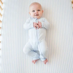 Kyte Baby Crib Sheet in Small Mist Stripe Sale