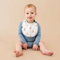 Kyte Baby Cushy Bib in Teddy Bear Hot