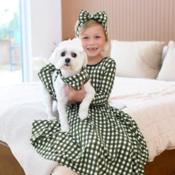Kyte Baby Dog Bandana in Gingham Fir Outlet