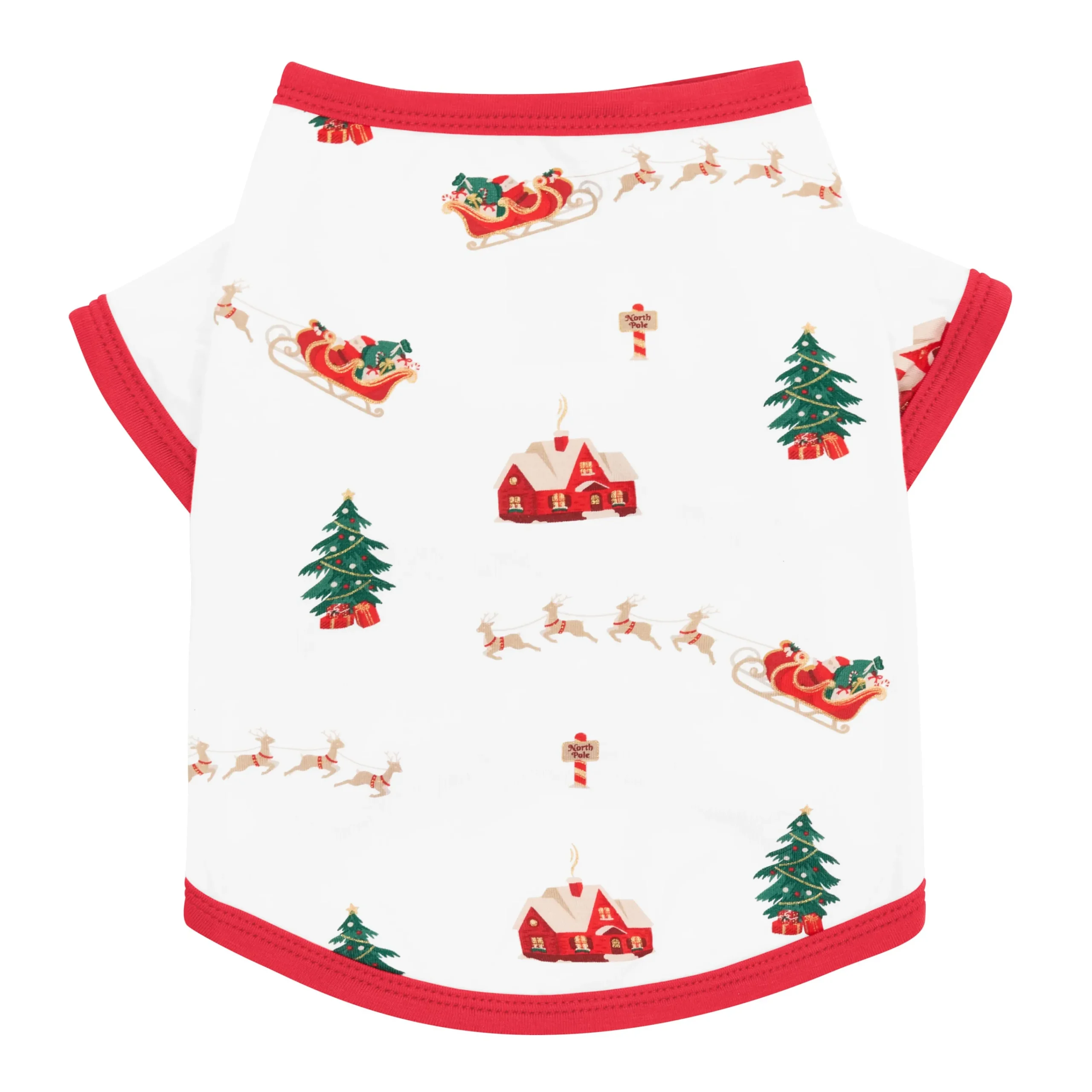 Kyte Baby Dog Tee in Santa Sleigh Clearance