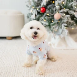 Kyte Baby Dog Tee in Vintage Santa Hot