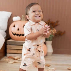 Kyte Baby Drawstring Short in Bewitched Hot