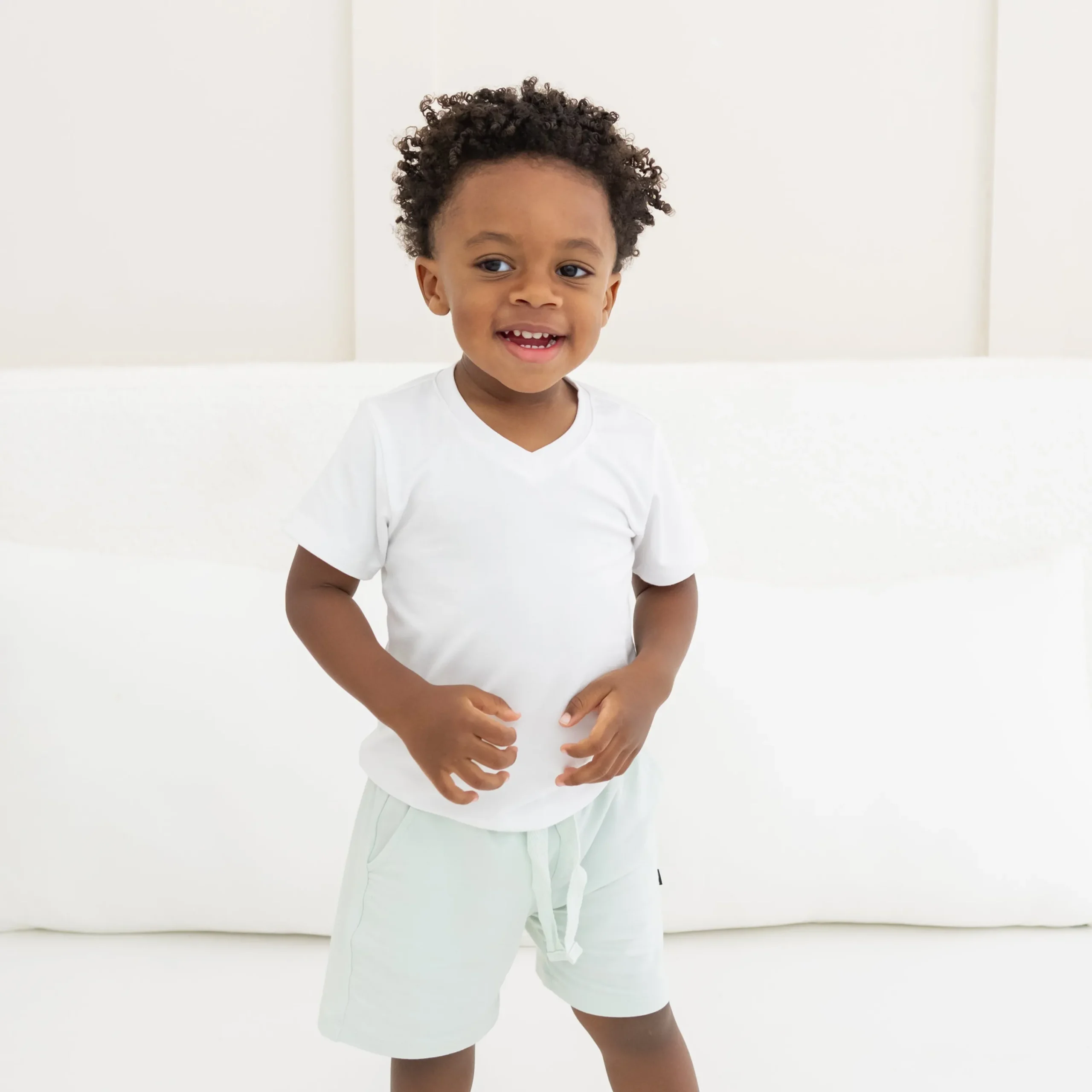 Kyte Baby Drawstring Short in Dew Online