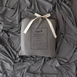 Kyte Baby Fitted Sheet with Pillowcases in Charcoal Outlet