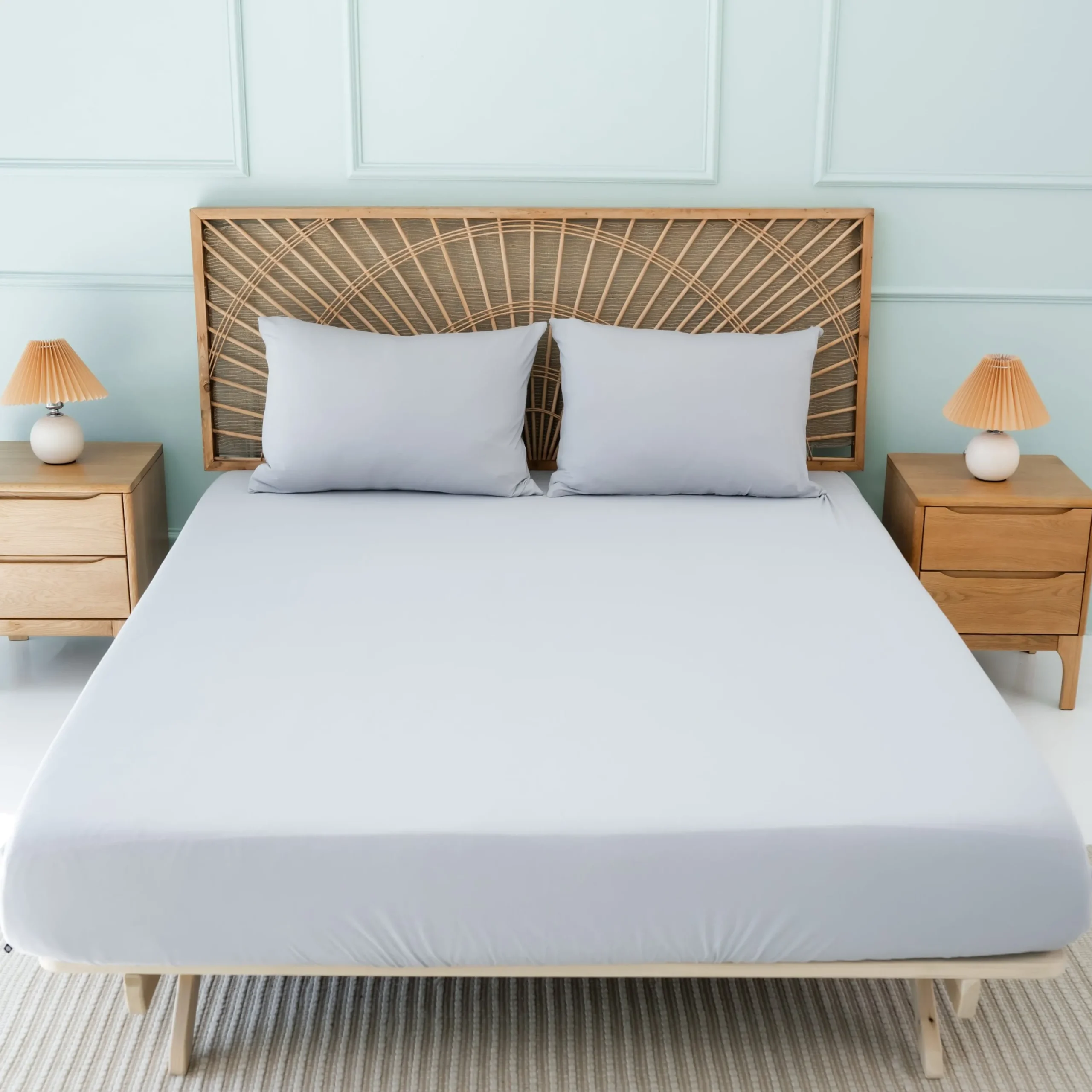 Kyte Baby Fitted Sheet with Pillowcases in Storm Sale