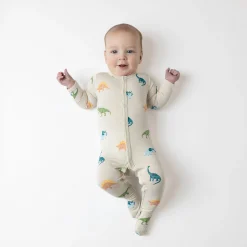 Kyte Baby Footie in Ecru Roar