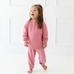 Kyte Baby French Terry Jogger Set in Apple Blossom Clearance
