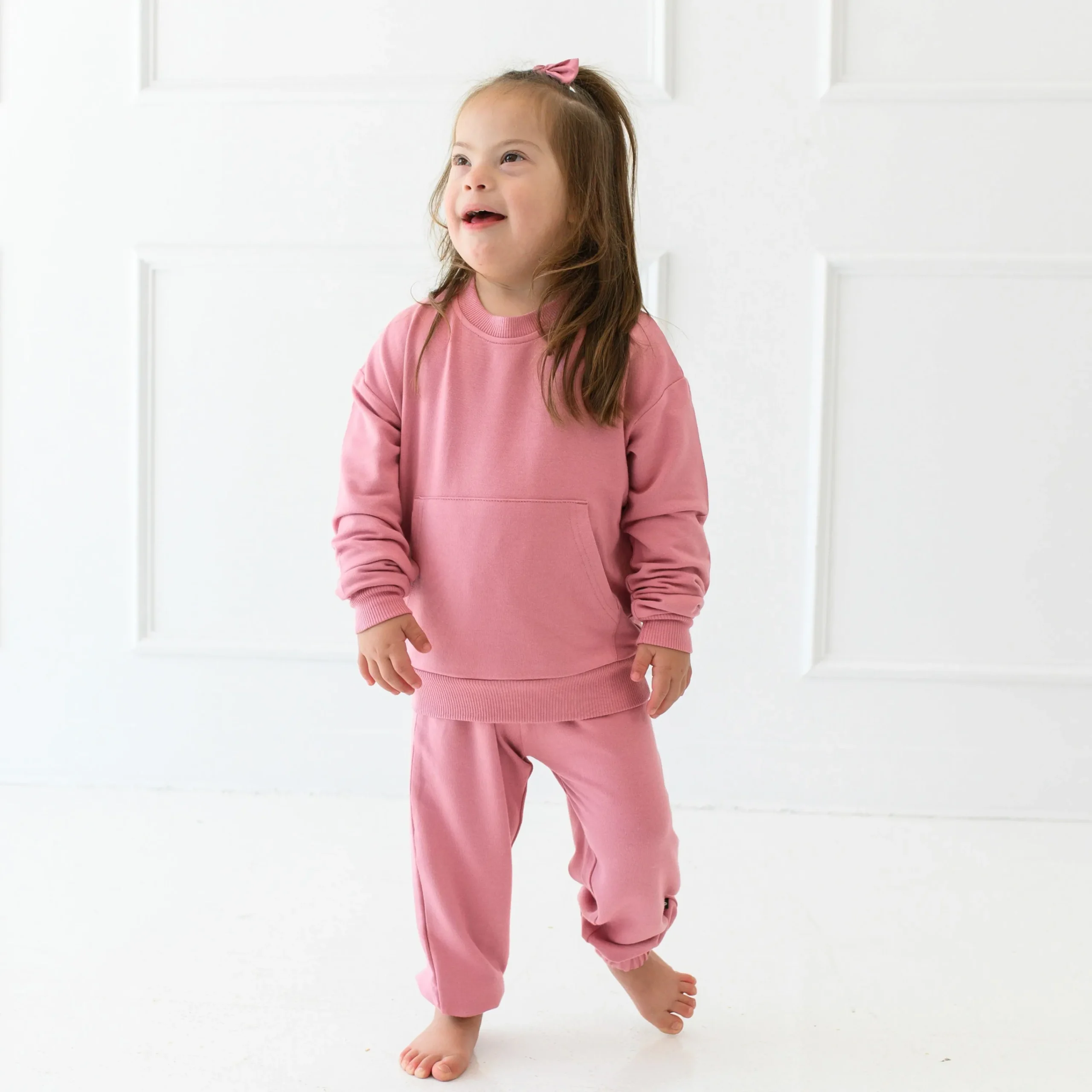 Kyte Baby French Terry Jogger Set in Apple Blossom Clearance