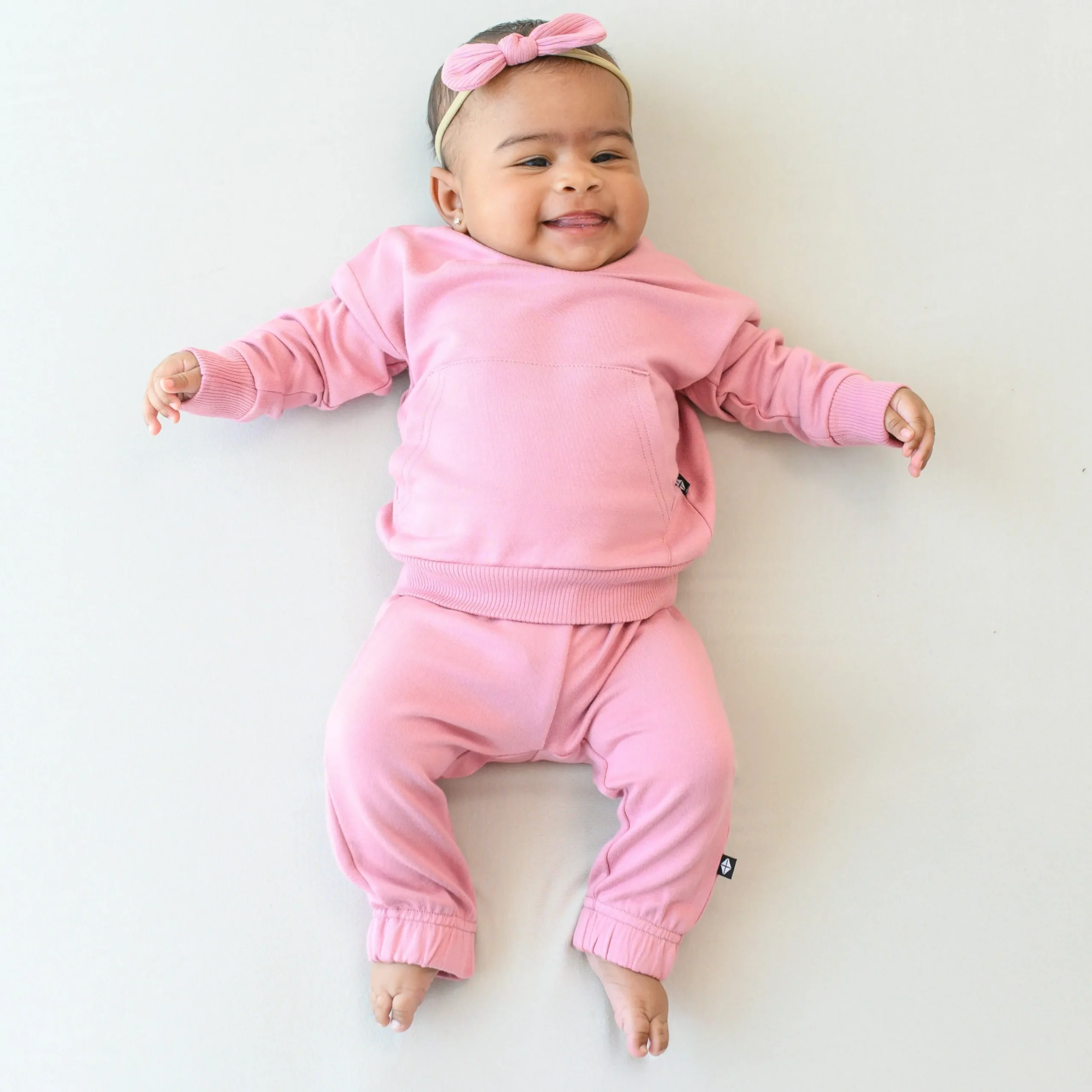 Kyte Baby French Terry Jogger Set in Apple Blossom Clearance
