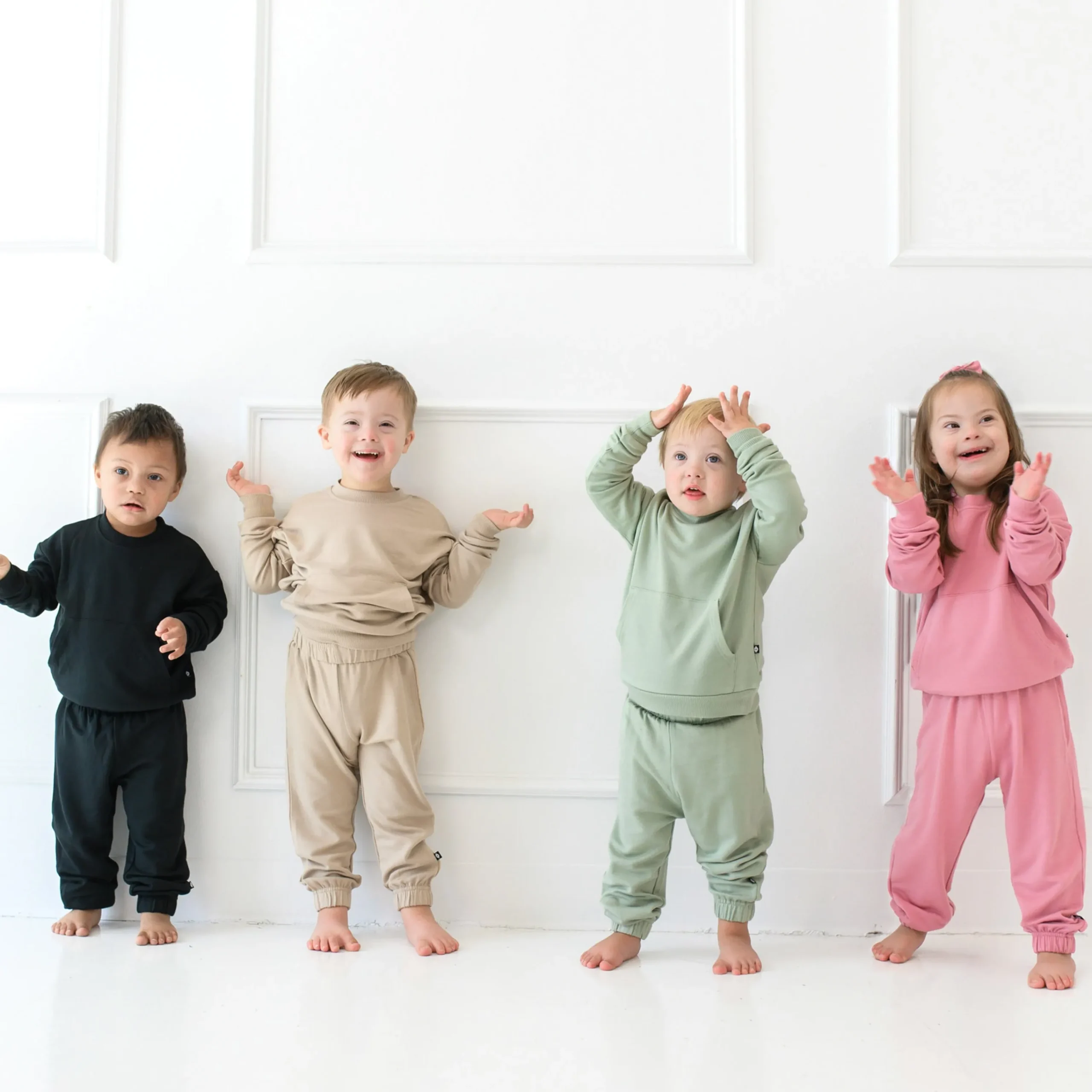 Kyte Baby French Terry Jogger Set in Apple Blossom Clearance