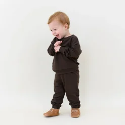 Kyte Baby French Terry Jogger Set in Espresso Hot