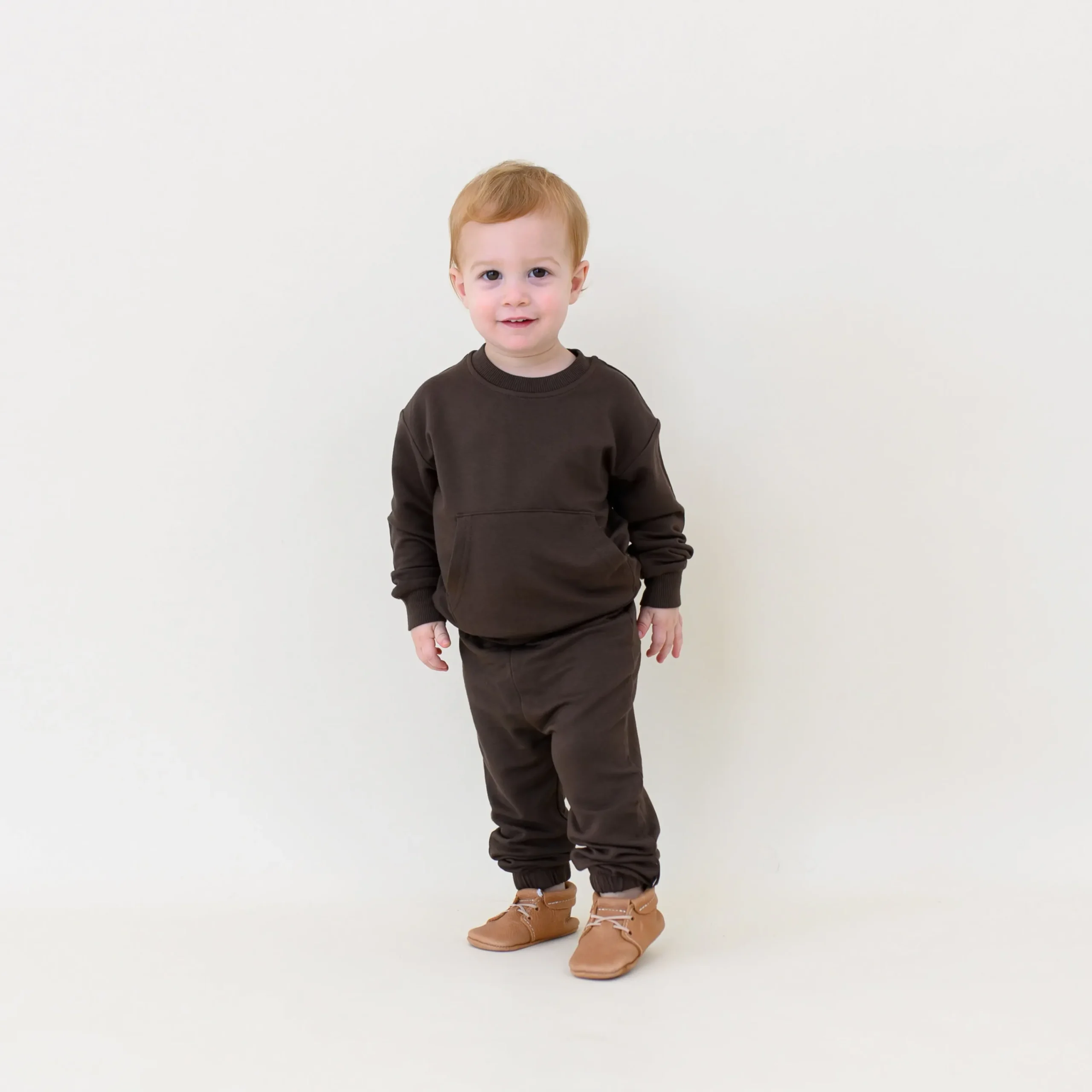 Kyte Baby French Terry Jogger Set in Espresso Hot