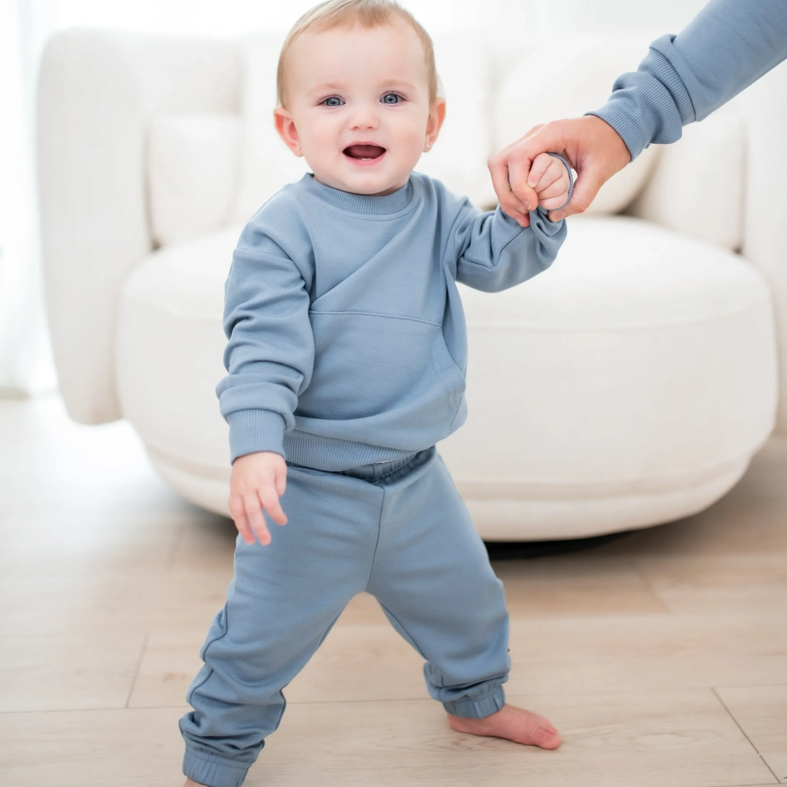 Kyte Baby French Terry Jogger Set in Slate