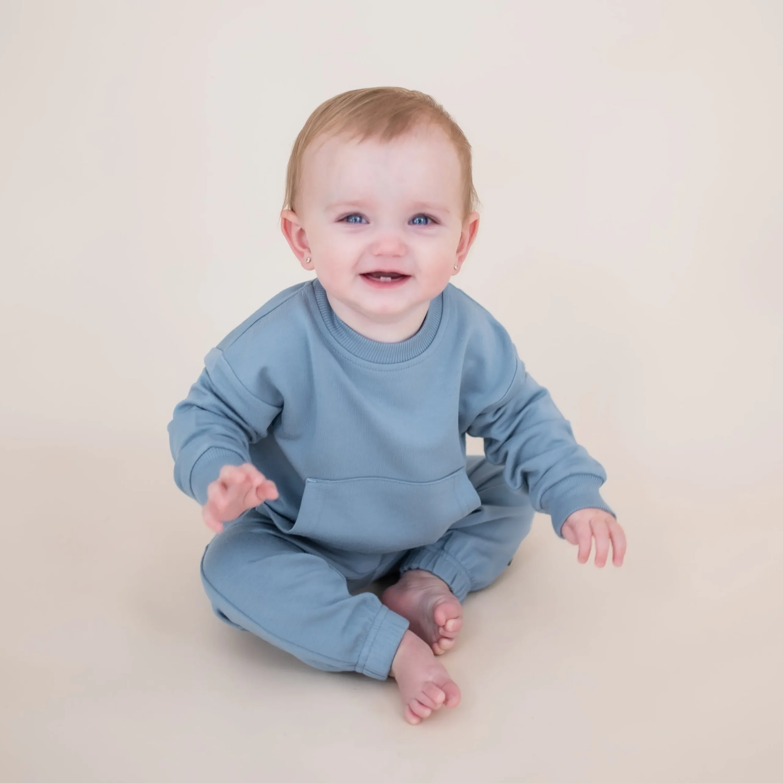 Kyte Baby French Terry Jogger Set in Slate
