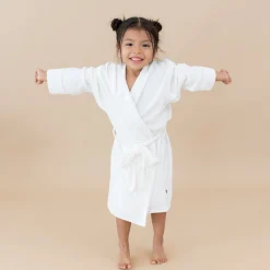 Kyte Baby Hooded Bath Robe in Cloud Hot