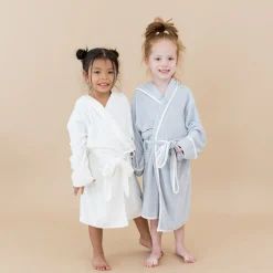 Kyte Baby Hooded Bath Robe in Cloud Hot