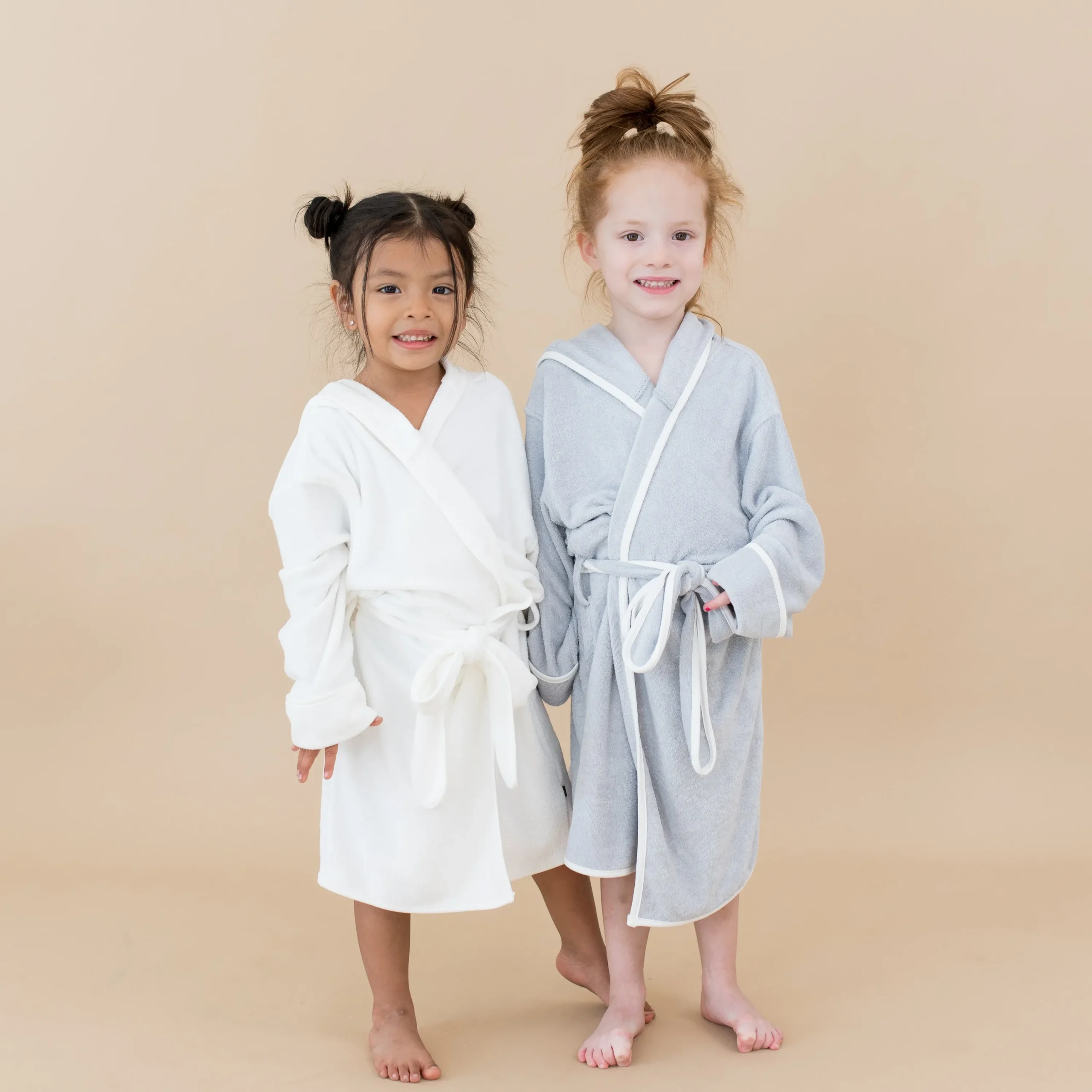 Kyte Baby Hooded Bath Robe in Storm with Cloud Trim Best