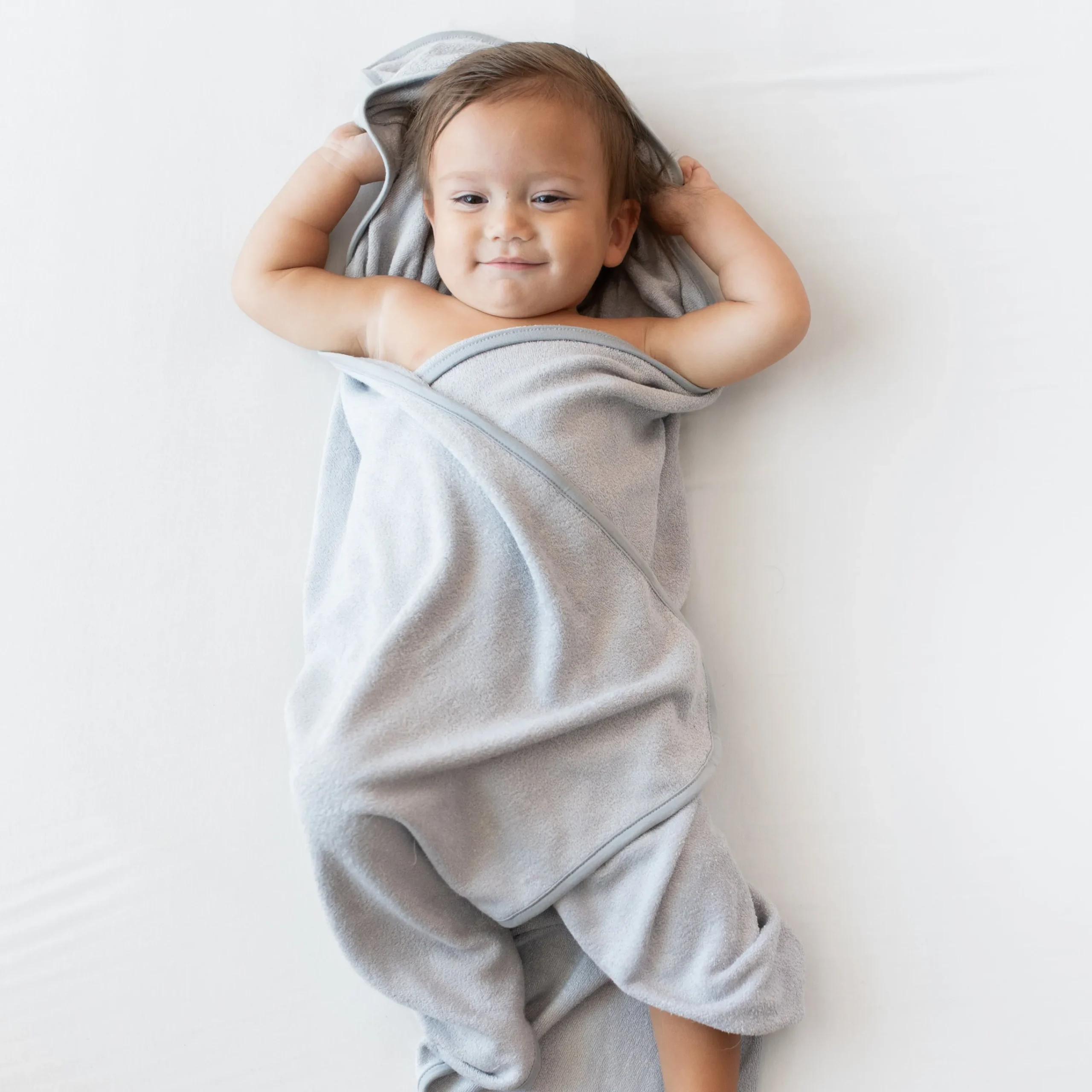 Kyte Baby Hooded Bath Towel in Storm