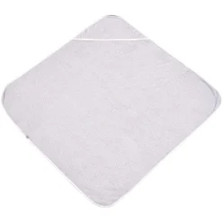Kyte Baby Hooded Bath Towel in Storm with Cloud Trim New