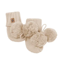 Kyte Baby Knit Booties in Almond Clearance