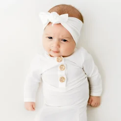 Kyte Baby Knotted Bow Headband in Cloud Sale