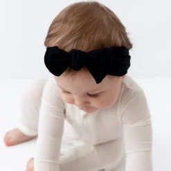Kyte Baby Knotted Bow Headband in Midnight Outlet